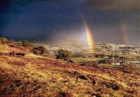 Double Rainbow and Trailer, Vale of Neath (43 KB)