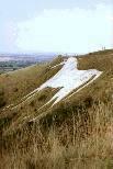 Westbury White Horse hill figure, Wiltshire, photographed in September 1990 (92 KB)