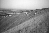 Uffington white horse hill figure, Oxfordshire, photographed in August 1990 (81 KB)