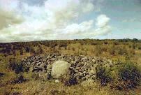 Weetwood Moor round cairn, Northumberland, photographed in July 1989 (89 KB)