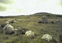 Glenquickan stone circle, Kirkcudbrightshire, photographed in June 1990 (92 KB)