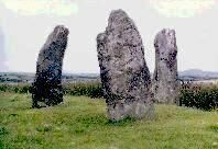 Meini Hirion (Llanfechell) standing stones, Anglesey, photographed in July 1987 (77 KB)